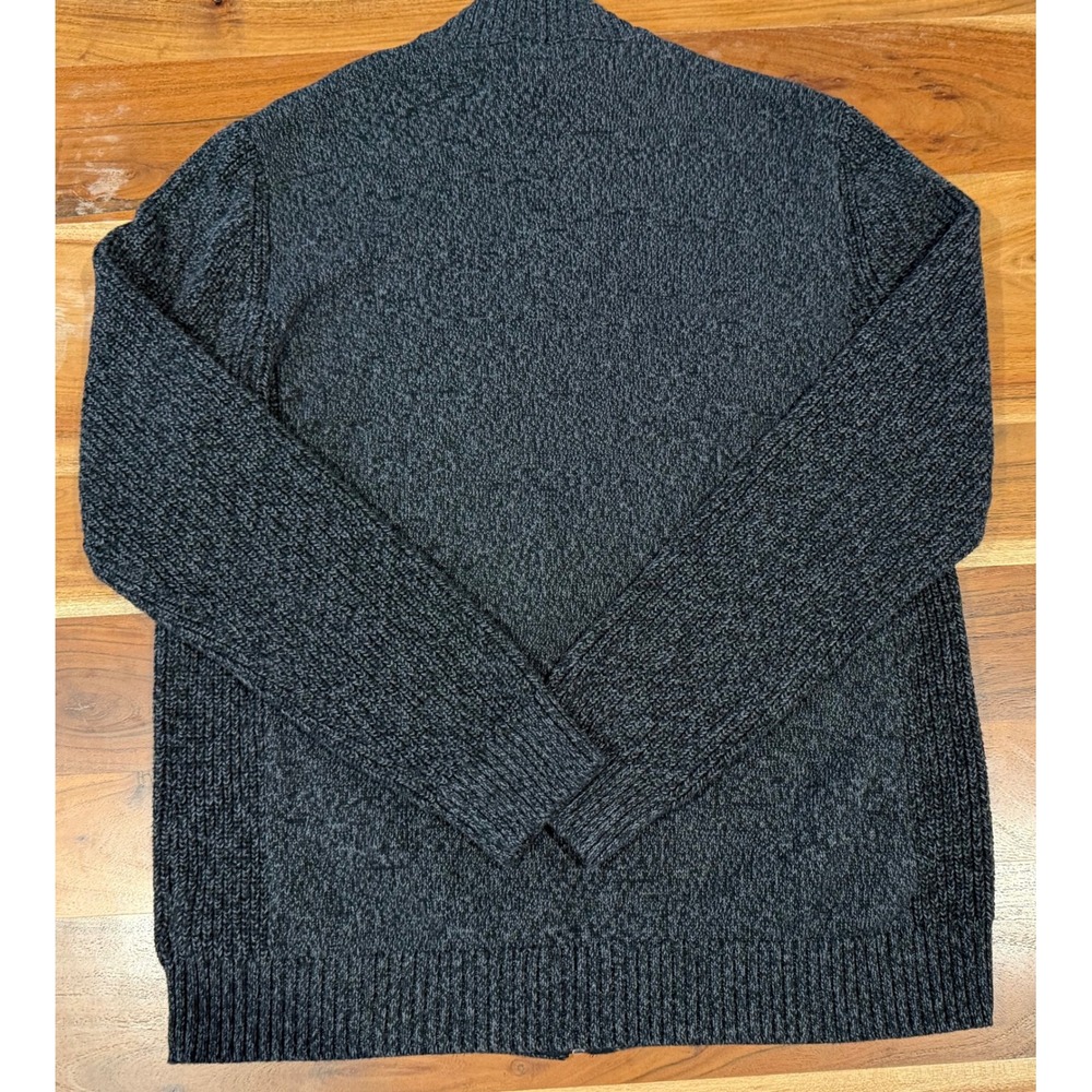 Daniel Hechter Paris Mens Large Full Zip Cardigan Sweater Gray Marl 100% Cotton - Picture 8 of 8